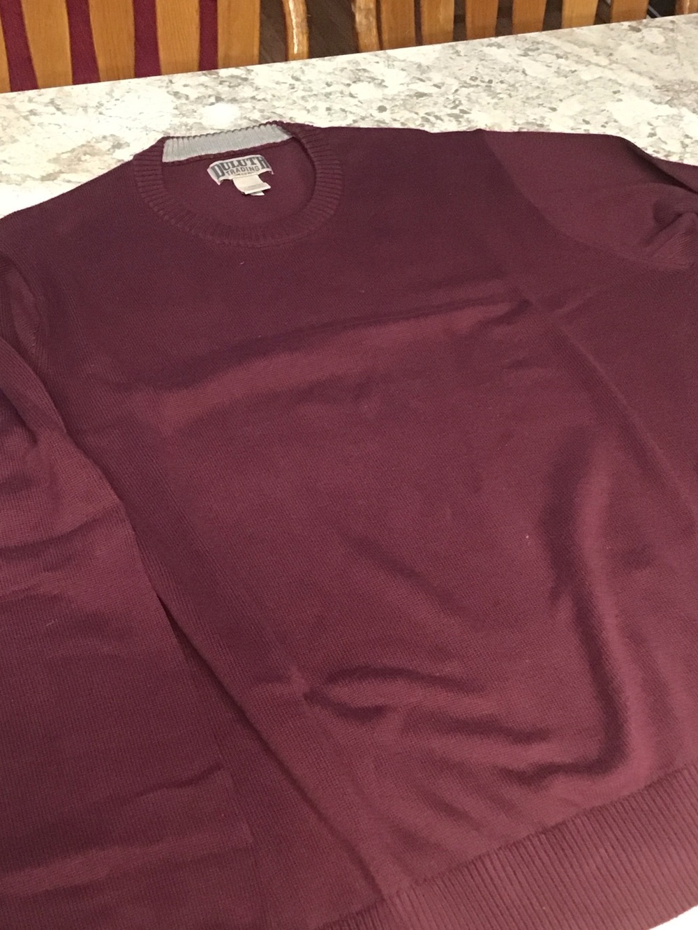 Duluth Trading Co Men's Maroon Crewneck Sweater